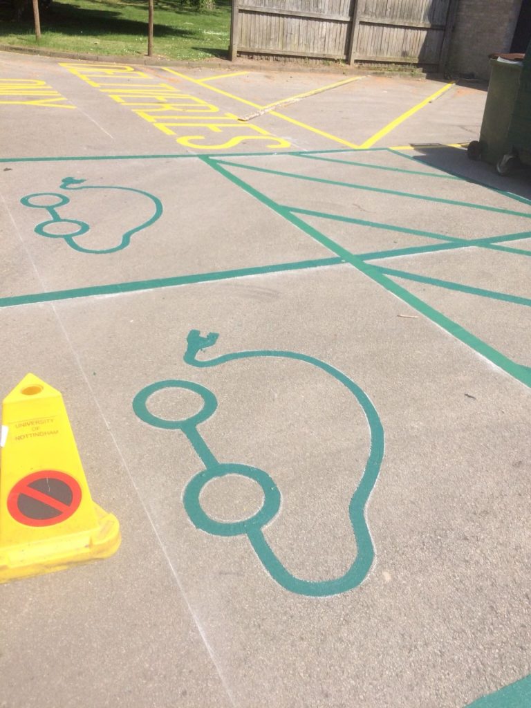 Car Park Electric Charging Bay Markings